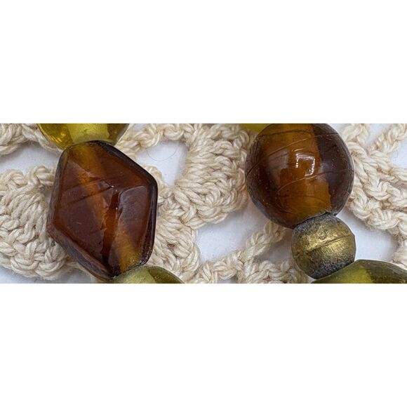 Gorgeous Vintage MCM Double Strand Art Glass Necklace - Picture 10 of 11